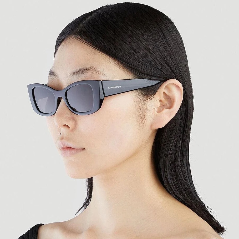 New Saint Laurent Sl593 001 Women Black Brown Sunglasses Sl 593